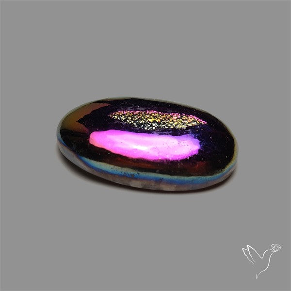 Titanium Coated Chalcedony Druzy Pocket