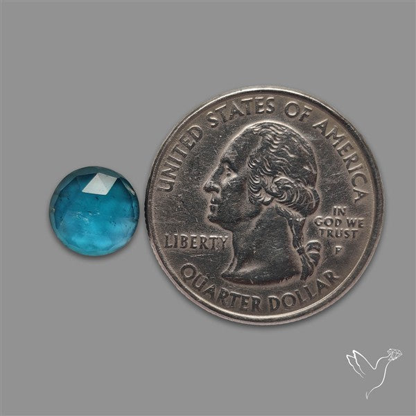 Teal Kyanite Rose Cut High Grade Deep Teal Blue