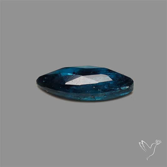 Teal Kyanite Rose Cut High Grade Deep Teal Blue