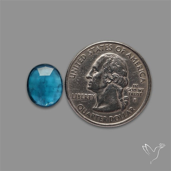 Teal Kyanite Rose Cut High Grade Deep Teal Blue
