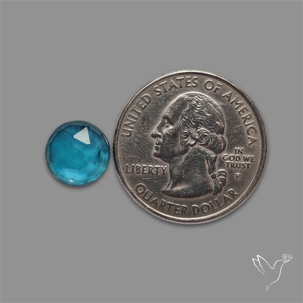 Teal Kyanite Rose Cut High Grade Deep Teal Blue
