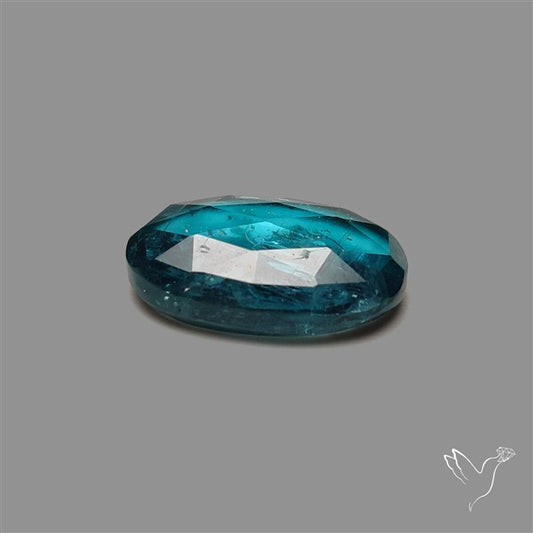 Teal Kyanite Rose Cut High Grade Deep Teal Blue