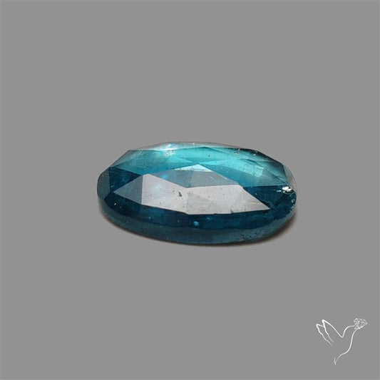 Teal Kyanite Rose Cut High Grade Deep Teal Blue
