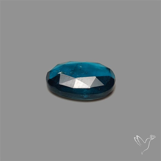 Teal Kyanite Rose Cut High Grade Deep Teal Blue