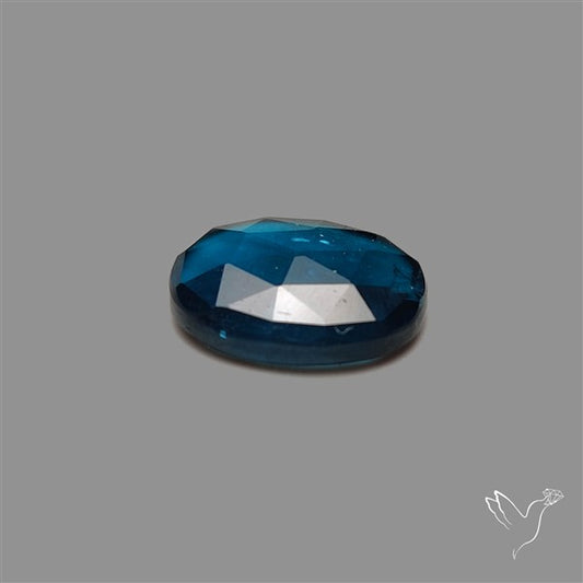 Teal Kyanite Rose Cut High Grade Deep Teal Blue