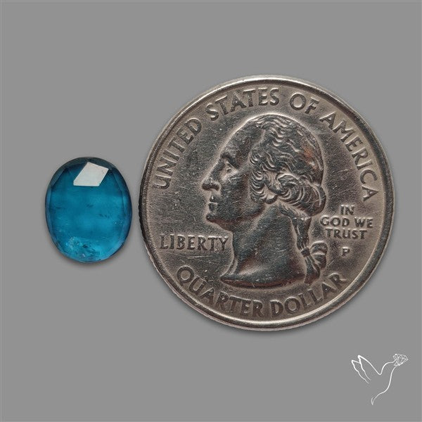 Teal Kyanite Rose Cut High Grade Deep Teal Blue