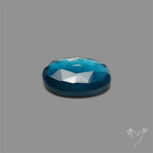 Teal Kyanite Rose Cut High Grade Deep Teal Blue