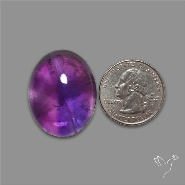 Large Amethyst Cabochon High Domed Deep Violet