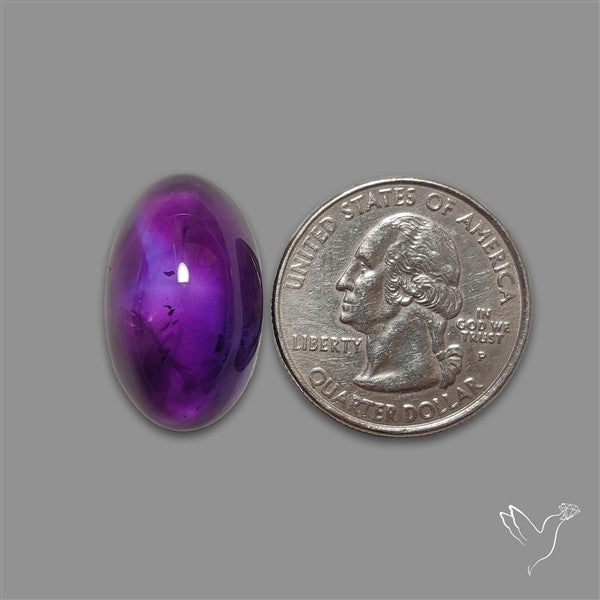 Large Amethyst Cabochon High Domed Deep Violet