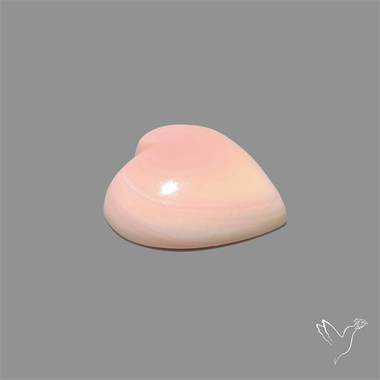 Pink Conch Shell Heart Cabochon