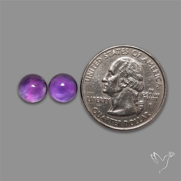 Gemmy Amethyst Pair