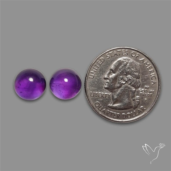 Gemmy Amethyst Pair