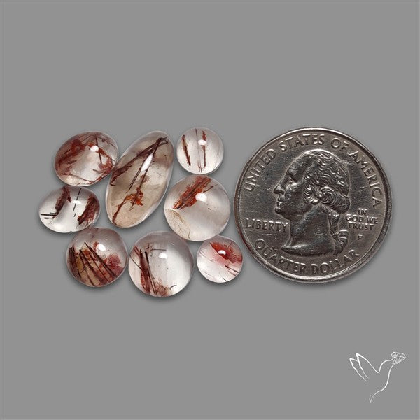 Iron Quartz Cabochons Lot