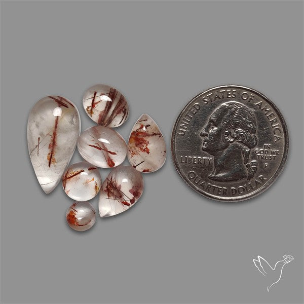 Iron Quartz Cabochons Lot