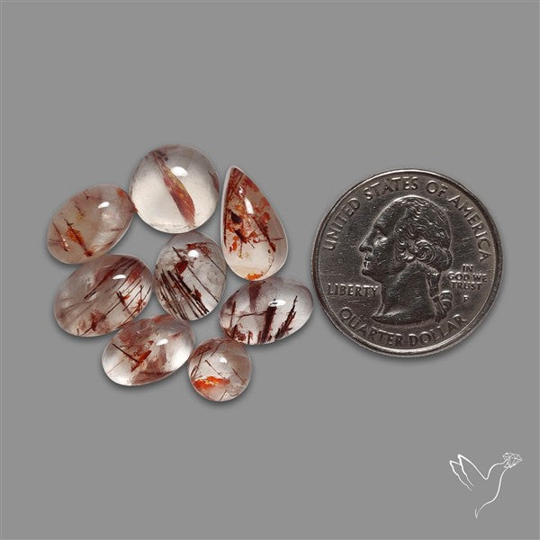 Iron Quartz Cabochons Lot