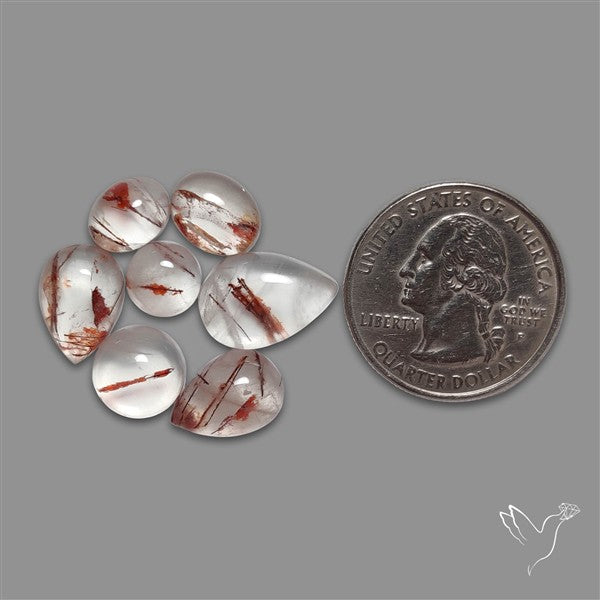 Iron Quartz Cabochons Lot