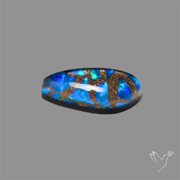 Blue Aurora Opal Copper Mosaic Doublet