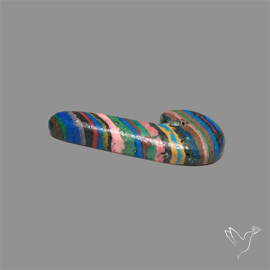 Rainbow Calsilica Candy Handcarved Cabochon