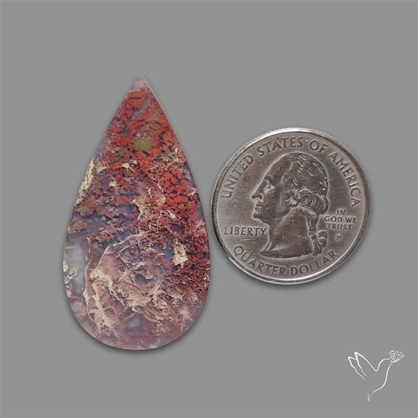 Indonesian Red Moss Agate Cabochon