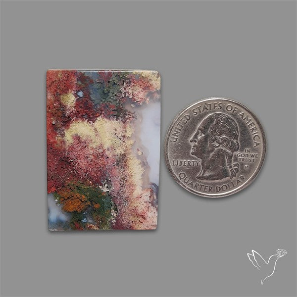 Indonesian Red Moss Agate Cabochon