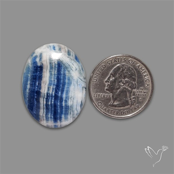 Blue Scheelite Cabochon aka Lapis Lace Agate