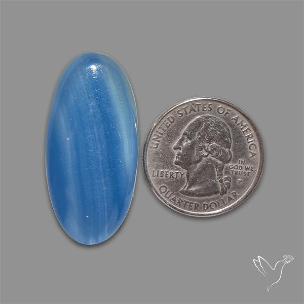 Caribbean Onyx Blue Calcite Cabochon