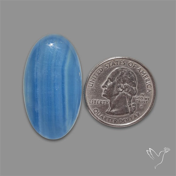 Caribbean Onyx Blue Calcite Cabochon