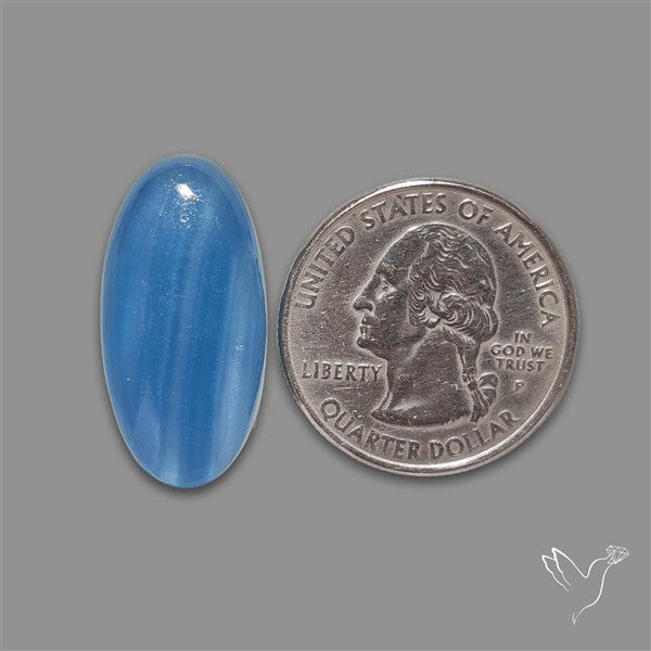 Caribbean Onyx Blue Calcite Cabochon