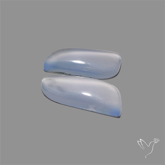 Namibian Blue Chalcedony Pair Gemmy