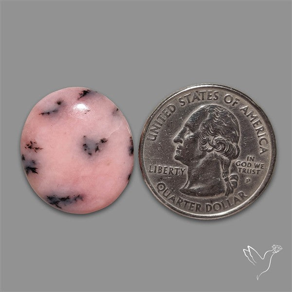 Dendritic Pink Opal Cabochon Peru