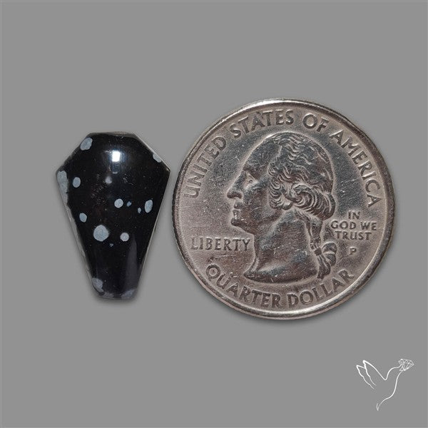 Snowflake Obsidian Coffin Cabochon