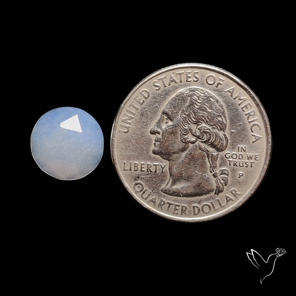 Rose Cut Namibian Blue Chalcedony
