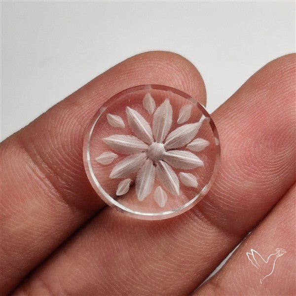Himalayan Quartz Intaglio Reverse Carving (handcarved)