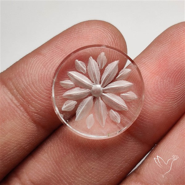 Himalayan Quartz Intaglio Reverse Carving (handcarved)