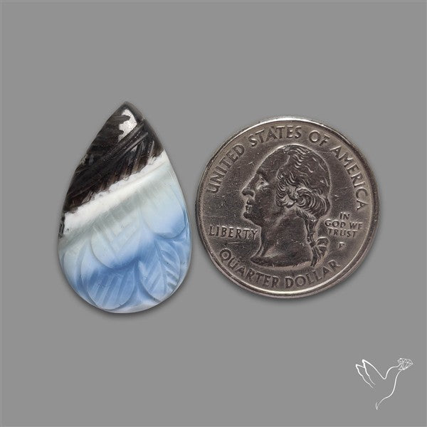 Owyhee Blue Opal Mughal Carving