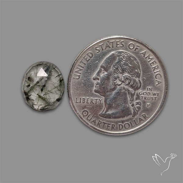 Rose Cut Green Rutilated Quartz