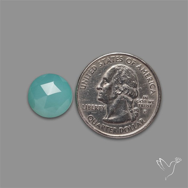 Rose Cut Aqua Chalcedony