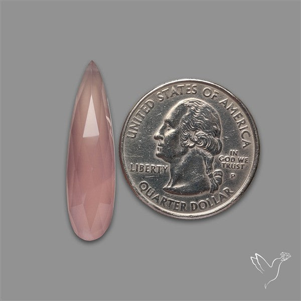 Long Cut Rose Chalcedony