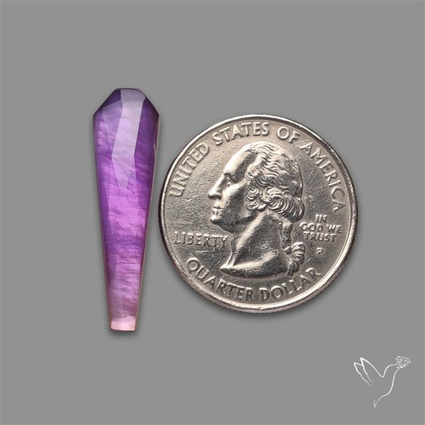 Rose Cut Amethyst With Mother Of Pearl Coffin Doublet