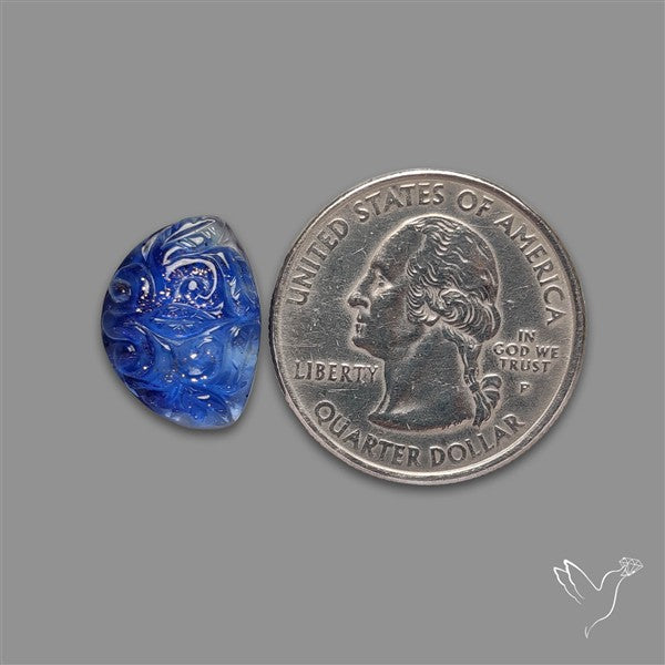 Blue Goldstone Mughal Carving