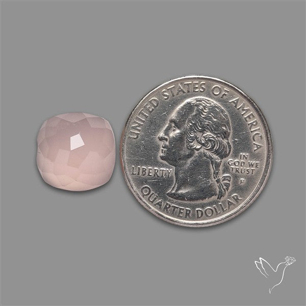 Checker Cut Rose Chalcedony
