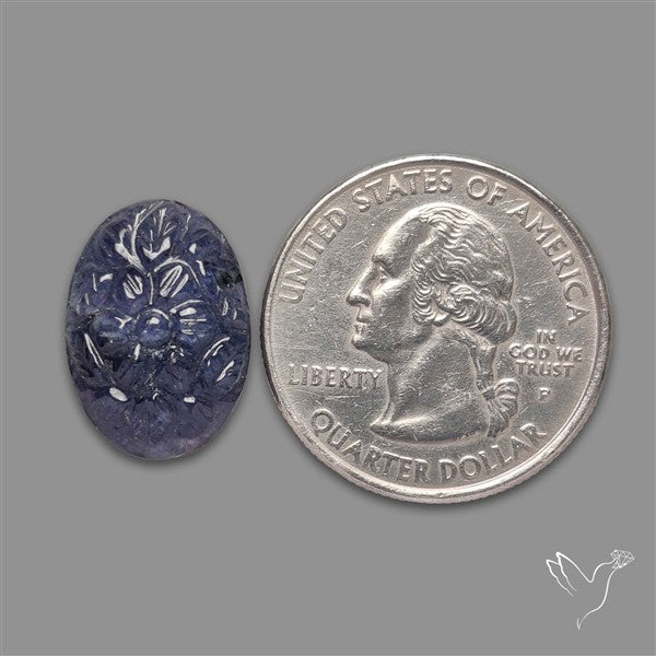 Iolite Mughal Carving