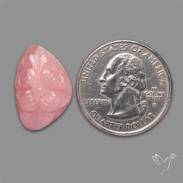 Peruvian Pink Opal Mughal Carving