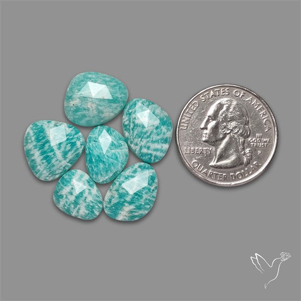 Rose Cut Madagascan Amazonite Lot