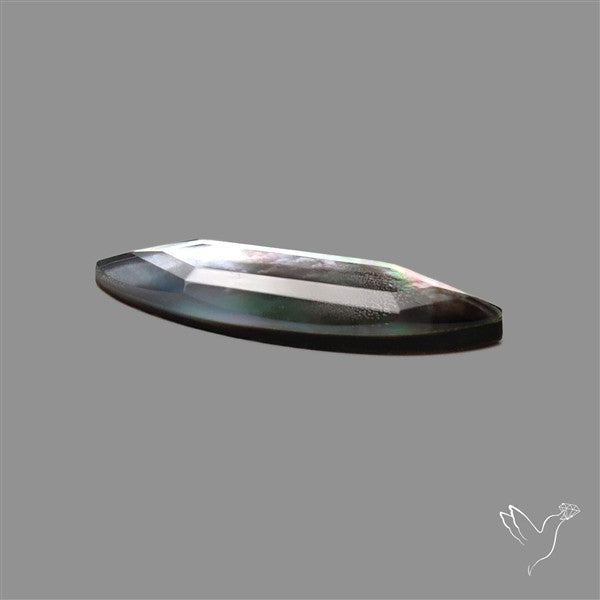Step Cut Himalayan Quartz With Black Mother Of Pearl Doublet