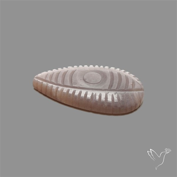 Grey Moonstone Evil Eye Carving