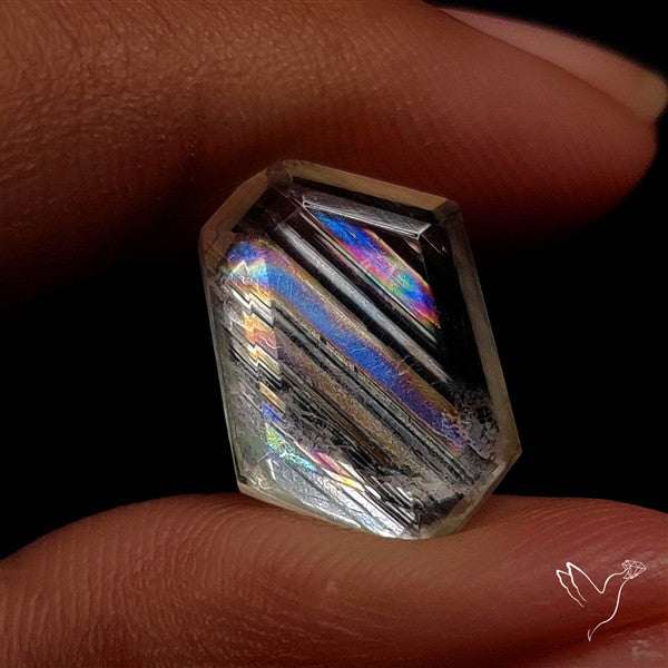 Rare Malawi Moonstone Faceted Portrait Cut