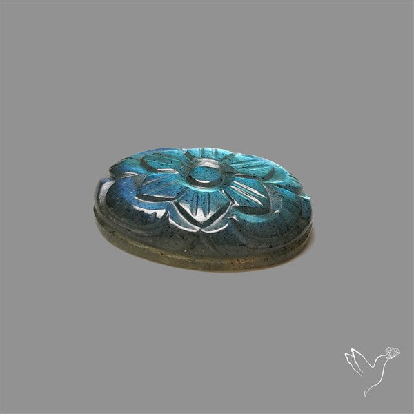 Labradorite Mughal Carving (handcarved)