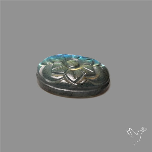 Labradorite Mughal Carving (handcarved)