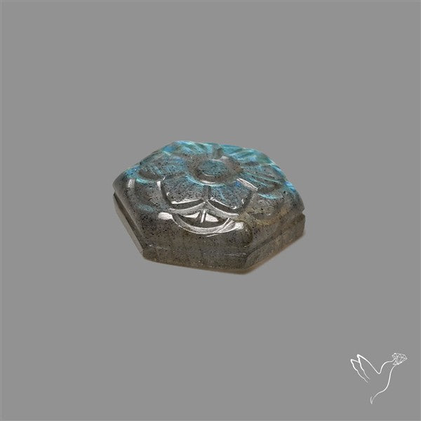 Labradorite Mughal Carving (handcarved)